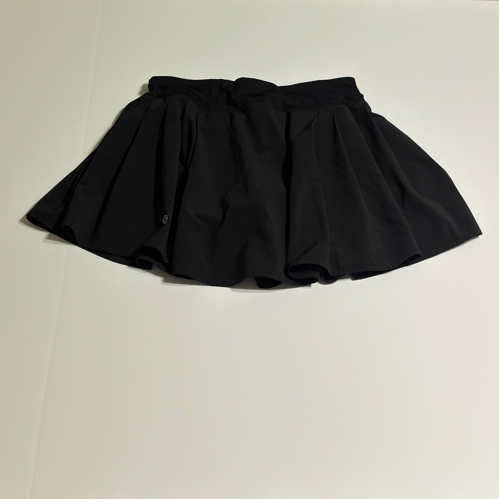 Lululemon Court Rival High-Rise Skirt Black Pleated Athletic Tennis Skort Size 8